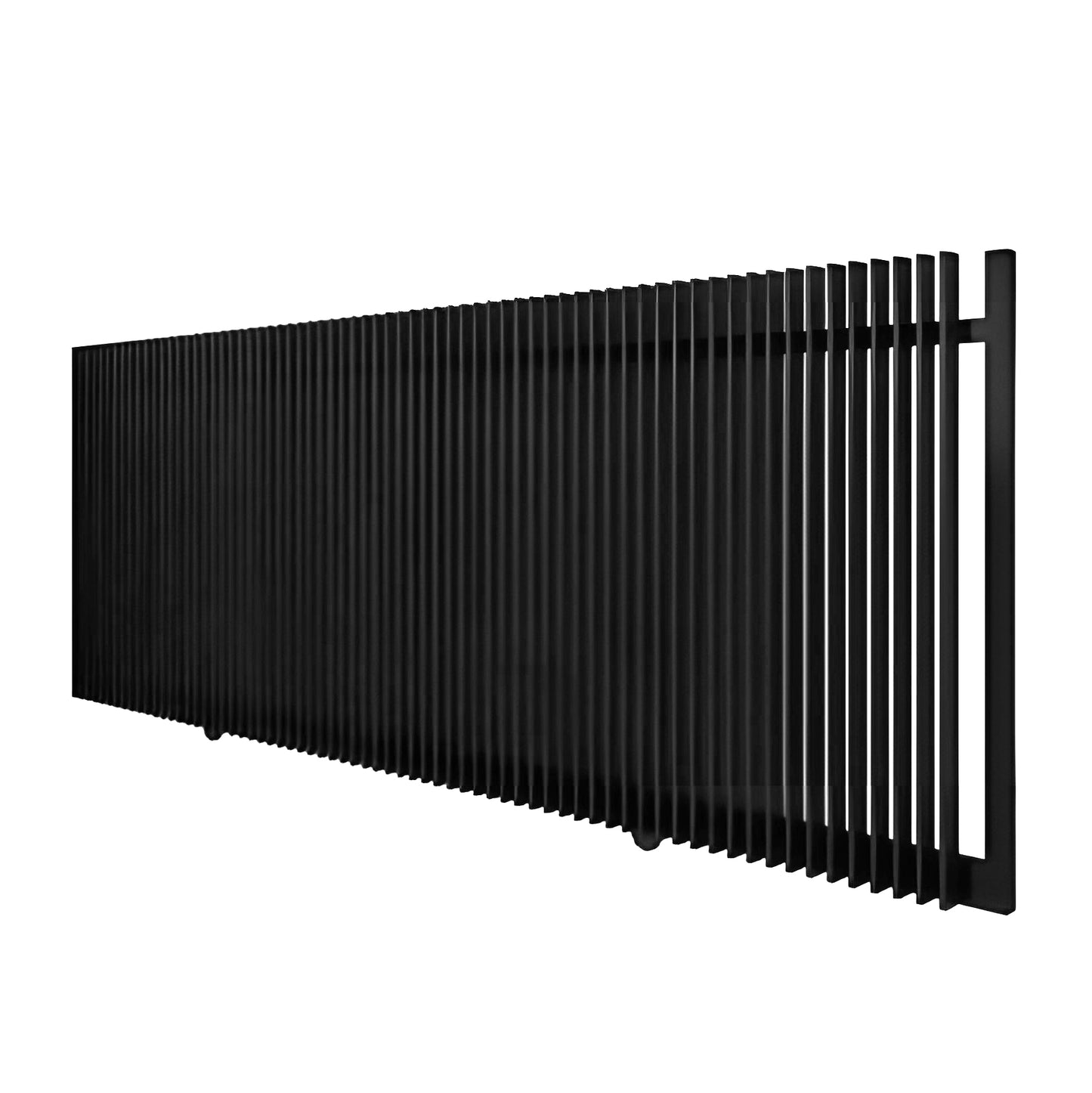 BLACK ALUMINUM LUXURY BLADE SLIDING GATE KIT